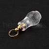 Natural Quartz Crystal Openable Perfume Bottle Pendants G-H284-01B-G-3