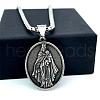 Greek Mythology Stainless Steel Religion Virgin Mary Pendant Necklaces TN5066-4