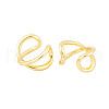 Rack Plating Brass Cuff Earrings for Women EJEW-P278-01G-2