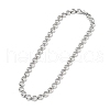 BrassMicro Pave Cubic Zirconia Chain Necklaces NJEW-L170-10P-1