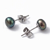 Mother's Day Jewellery Natural Pearl Ear Studs EJEW-P223-01C-P01-2