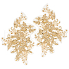 Gorgecraft 1 Pair 3D Flower Polyester Embroidery Sew on Appliques PATC-GF0001-36-1