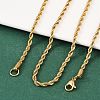 304 Stainless Steel Rope Chain Necklaces NJEW-M124-09G-3