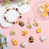SUNNYCLUE 20Pcs 5 Styles  Bee Theme Opaque Resin Pendants RESI-SC0003-48-4