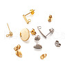 304 Stainless Steel Stud Earring Findings STAS-TA0004-38-6