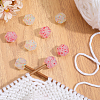 Gorgecraft 8Pcs 2 Colors Hexagon with Heart Pattern Silicone Focal Beads SIL-GF0001-52-4