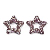 Star Shape Polymer Clay Rhinestone Beads CLAY-NH0001-06F-1