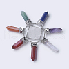 Natural Mixed Stone Pyramid & 7 Chakra Points Energy Generator DJEW-K011-A-4