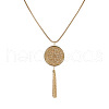Alloy Disc Pendant Tassel Necklaces FS-WGC2B9A-01-2