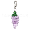 Grape Glass Pendant Decoration HJEW-JM02594-4