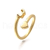 Brass Cuff Rings for Women RJEW-U044-W-4