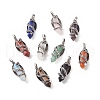 Natural & Synthetic Mixed Gemstone Pointed Pendants G-C051-01-1