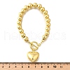 Brass Round Beads Charm Bracelets for Women BJEW-D317-06G-5
