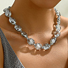Elegant Vintage Glass Faceted Oval Beaded Necklaces for Women YI4782-5