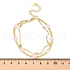 Natural Rose Quartz Bracelets BJEW-D330-01G-02-5