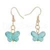 5 Pairs 5 Color Glass Butterfly Dangle Earrings EJEW-JE05099-5