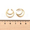 Brass Micro Pave Clear Cubic Zirconia Cuff Earrings EJEW-F370-01G-5