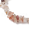 Natural Black Gold Rutilated Quartz Chip Beaded Stretch Bracelets for Children BJEW-JB11891-3