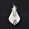 Natural White Shell Pendants SSHEL-C009-04P-3