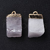 Natural Rose Quartz Pendants G-Q998-035F-2