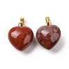 Natural Red Jasper Pendants X-G-I311-A25-G-1
