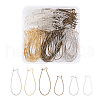 Brass Hoop Earrings Findings Kidney Ear Wires KK-TA0007-10-9
