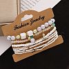 8Pcs 8 Styles Glass Seeded Beaded Stretch Bracelet Set WG2CB6D-02-2
