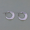 Simple Moon Brass Stud Earrings LD1935-2