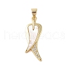 Brass Micro Pave Clear Cubic Zirconia Pendant KK-I712-44G-1