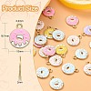 50Pcs 5 Colors Alloy Enamel Pendants ENAM-CJ0003-26-2
