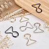 BENECREAT 6Pairs 3 Colors Zinc Alloy Clasps FIND-BC0002-45-5