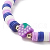 6Pcs 6 Style Handmade Polymer Clay Heishi Surfer Stretch Bracelets Set BJEW-TA00204-5