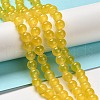 Baking Painted Imitation Jade Glass Round Bead Strands DGLA-Q021-8mm-30-1