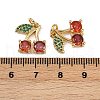 Brass Micro Pave Cubic Zirconia Pendants KK-A257-19B-G-3