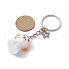 Resin Dog Pendant Keychain KEYC-JKC00564-02-2