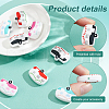  8Pcs 4 Colors Campervan Food Grade Silicone Beads SIL-NB0001-42-4