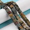 Natural Polychrome Jasper/Picasso Stone/Picasso Jasper Beads Strands G-Q1008-B13-4