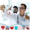 AHADERMAKER 14Pcs 7 Style Hospital Theme Food Grade Eco-Friendly Silicone Focal Beads SIL-GA0003-30-6