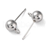 304 Stainless Steel Stud Earring Findings STAS-M323-01B-P-2