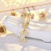 Brass Micro Pave Clear Cubic Zirconia Hoop Earrings WGE85EC-01-1