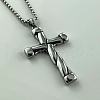 Stylish Punk Stainless Steel Cross Pendant Necklaces for Fashionable Men CC6741-4