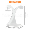 Acrylic Slant Back Single Earring Display Stands EDIS-WH0030-33B-2