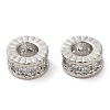 Rack Plating Brass Micro Pave Cubic Zirconia Beads KK-A186-03B-P-1