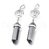 Synthetic Non-magnetic Hematite Pointed Big Pendants G-D0021-01P-14-3