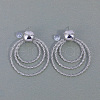 Triple Circle Brass Stud Earrings AK0462-4