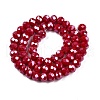 Electroplate Glass Beads Strands EGLA-A044-P8mm-A15-3