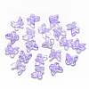 Transparent Spray Painted Glass Charms X-GLAA-T016-21B-1
