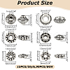 90Pcs 6 Styles Tibetan Style Alloy Spacer Beads TIBE-LP0001-01AS-2