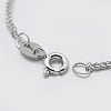 Anti-Tarnish Rhodium Plated 925 Sterling Silver Chain Necklaces STER-F039-40cm-02P-2
