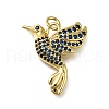 Brass Micro Pave Clear Cubic Zirconia Pendants ZIRC-I070-066G-1